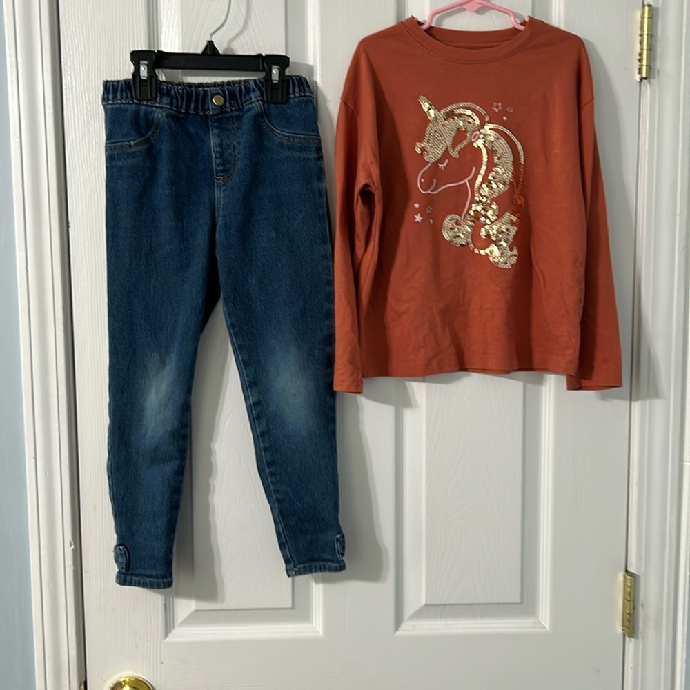 6X jeans and top